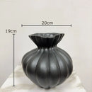 Axyaa Lotus Ceramic Vase: Elegant Desk Decor with Artificial Flowers for Room Aesthetic