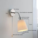 Axyaa Ceramic Wall Sconce with Flexible Arm & Adjustable LED Light Silver