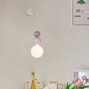 Axyaa 3-Head Macaron Wall Lamp for Dining Room Kitchen Hallway Background Lighting