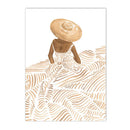 Nordic Whale Canvas Print for Living Room Decor by Axyaa
