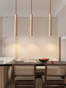 Axyaa Travertine Cylinder Pendant Lamp for Bedroom Dining Kitchen.