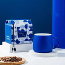 Axyaa Klein Blue Splash Ceramic Coffee Mug Gift Set with Spoon