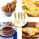 Axyaa Stainless Steel Cheese Knife Set - 6 Piece Butter Slicer Pizza Cutter