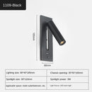 Axyaa Wall Lamp with USB Charging, 3W LED Embedded Light for Bedroom and Hotel