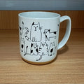 Axyaa Cartoon Cat Ceramic Tea Cup Large Capacity Coffee Mug Great Gift