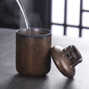 Axyaa Ceramic Cylinder Mug Coarse Pottery Coffee Cup Home Office Decor