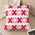 Axyaa Pink Circle Velvet Heart Jacquard Pillowcase 45x45 - Home Sofa Decoration