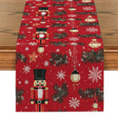 Rustic Nutcracker Table Runner by Axyaa: Festive Dining & Home Decor
