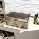 Axyaa Gray Cosmetic Storage Box Makeup Organizer Lipstick Stand Makeup Brush Shelf