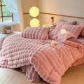 Axyaa Rabbit Wool & Milk Wool Four-Piece Set - Colorful & Warm