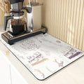 Axyaa Floral Silicone Coasters Set: Non-Slip Kitchen Mats, Flowers Pattern Diatomaceous Earth Placemat