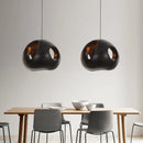 Axyaa Black LED Chandelier: Minimalist Designer Pendant Lamp for Kitchen, Dining Room, Bedroom