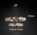 Axyaa Modern Stair Chandelier Pendant Lamp for Living Room, Interior Lighting