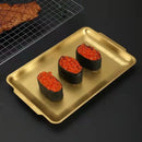 Axyaa Stainless Steel Food Storage Tray Shallow Sushi BBQ Plate Fruit Vegetable Kitchen Pan