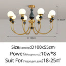Golden Axyaa 6-Head Indoor Chandelier Pendant Light for Bedroom, Living Room, Restaurant