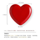 Axyaa Love Heart Ceramic Plate Breakfast Bowl Set Kitchenware