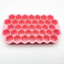 Axyaa Silicone Honeycomb Ice Mold with Cover for Easy Release
