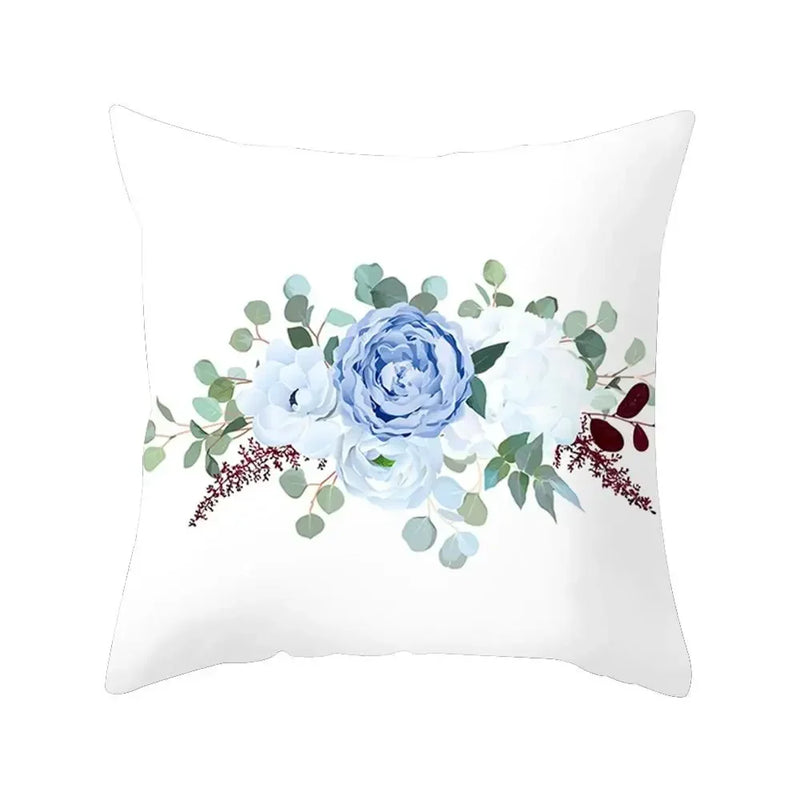 Axyaa Plant Flower Printed Pillow Case for Sofa & Home Decoration
