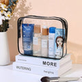 Axyaa Transparent Toiletry Bags Set of 3 - Travel Organizer & Makeup Storage