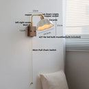 Axyaa Nordic LED Wall Light with Pull Chain Switch and Rotatable Design