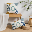 Axyaa Floral Tufted Geometric Pillow Cover Set for Living Room Sofa or Bedroom