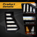 Axyaa Toyota Tacoma 2024 DRL Fog Lamp LED Front Bumper White Yellow Turn Signal