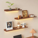 Axyaa LED Wooden Wall Light Fixture Bookshelf Divider Shelf Sconces