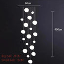 Axyaa White Glass LED Chandelier for Living Room, Staircase & Bar