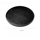 Axyaa Round Wooden Tray for Tea, Coffee, Desserts, and Snacks