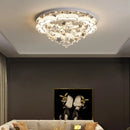 Axyaa Heart Crystal LED Ceiling Light - Stainless Steel Fixture