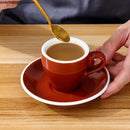 Axya Espresso Cup and Saucer Set 80ml - Small Coffee Tea Milk Drinkware