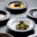 Axyaa Retro Ceramic Dinner Soup Pasta Salad Dessert Snack Plates Molecular Cuisine Tableware
