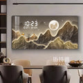 Axyaa Light Luxury Wall Clock with Digital Display and Silent Perpetual Calendar