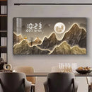 Axyaa Light Luxury Wall Clock with Digital Display and Silent Perpetual Calendar