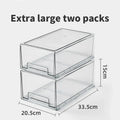 Axyaa Multi-layer Stackable Transparent Makeup & Storage Box - Desktop Organizer & Pill Holder