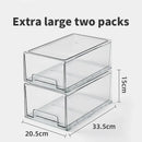 Axyaa Stackable Transparent Makeup Storage Box with Pull-out Design