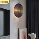 Axyaa Mini Metal Plate Wall Light for Nordic Living Room Decor
