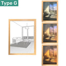 Axyaa LED Art Picture Table Light with Wood Frame Wall Decor Lamp