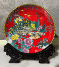 Axyaa Ceramic Plate Ornaments with Base: Modern Home Decor, Flower Arrangement Craft