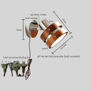Axyaa LED Vintage Wall Light for Bedroom Sofa Stair Bathroom Mirror Loft Iron Wood Lamp