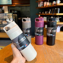 Axyaa Stainless Steel Vacuum Thermos Spray Water Bottle - 500ML Fitness Outdoor Cup