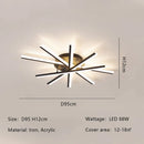 Axyaa Modern LED Ceiling Chandeliers - Dimmable Living Room Lighting Fixtures