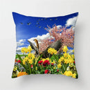 Sunflower Rose Dandelion Floral Cushion Cover for Home Decor 45X45CM by Axyaa