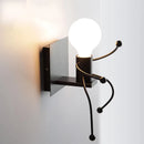 Axyaa Cartoon Humanoid Wall Lamp | Modern Iron Wall Light for Bedroom, Living Room & Bathroom