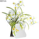 Axyaa Acrylic Mirror Vase with Artificial Flowers | Modern Home Decor
