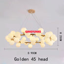 Axyaa Glass Ball LED Chandelier for Living Room Kitchen Island Decoration