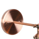 Axyaa Red Bronze LED Wall Lamp with Pull Chain Switch and Clear Glass