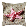 Natural Coastal Starfish Ocean Print Pillow Cover for Axyaa Home Décor