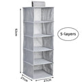 Axyaa Wardrobe Hanging Organizer: Collapsible Shelf Storage for Clothes