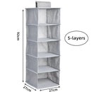 Axyaa Wardrobe Hanging Organizer: Collapsible Shelf Storage for Clothes